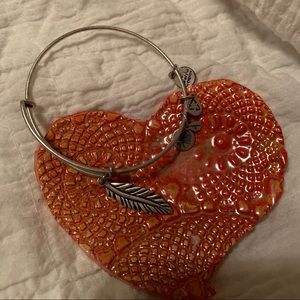 Alex and Ani Silver Feather Bangle